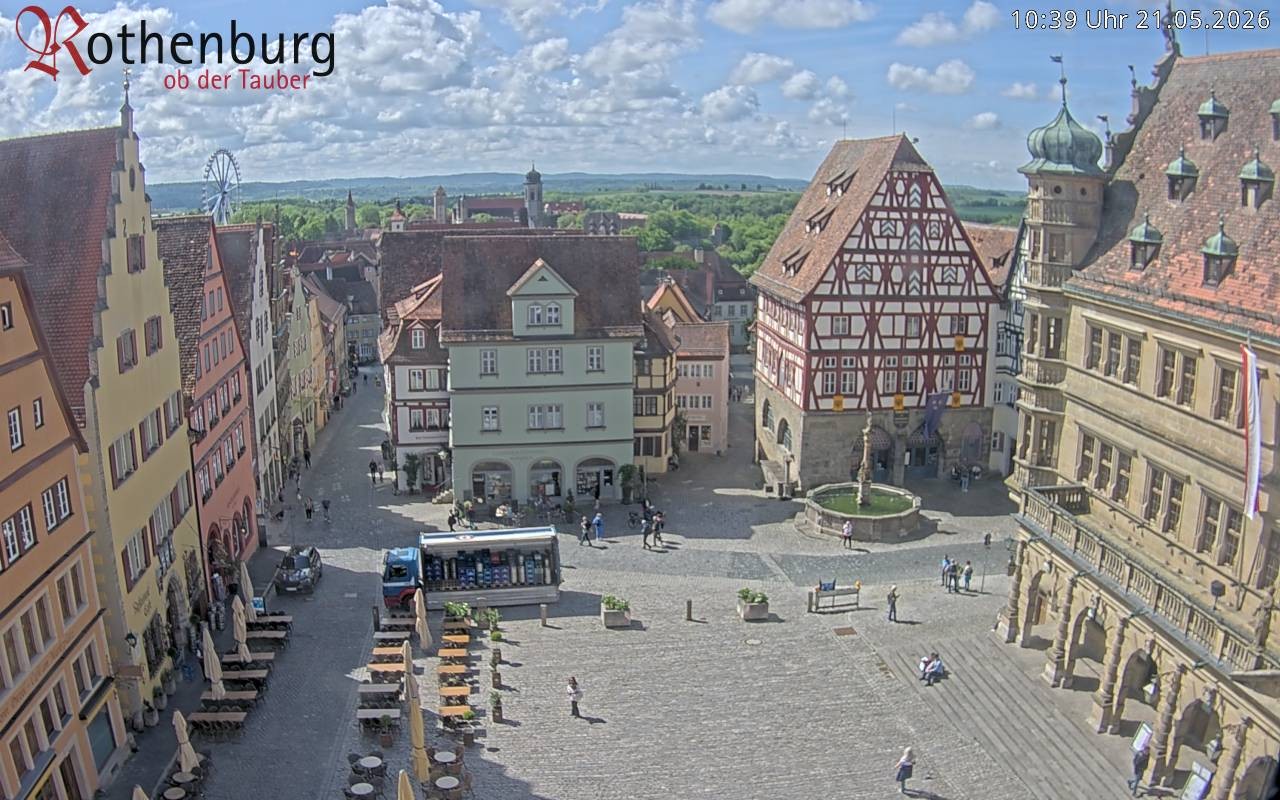 Archived image Webcam Rothenburg ob der Tauber - Market Square