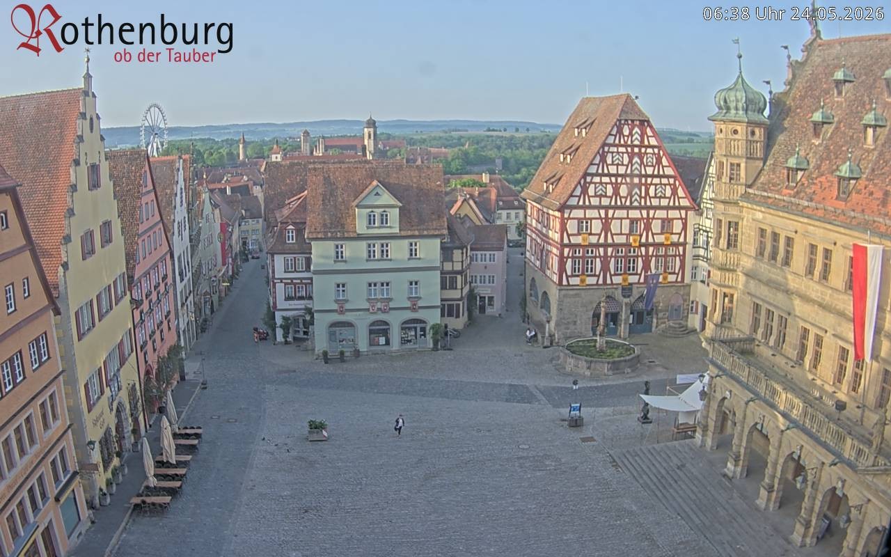 Archiv Foto Webcam Rothenburg ob der Tauber - Marktplatz