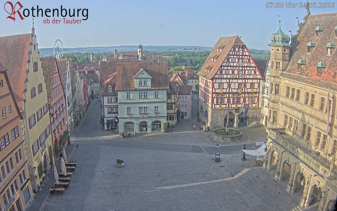 Archiv Foto Webcam Rothenburg ob der Tauber - Marktplatz