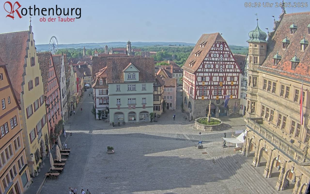 Archiv Foto Webcam Rothenburg ob der Tauber - Marktplatz
