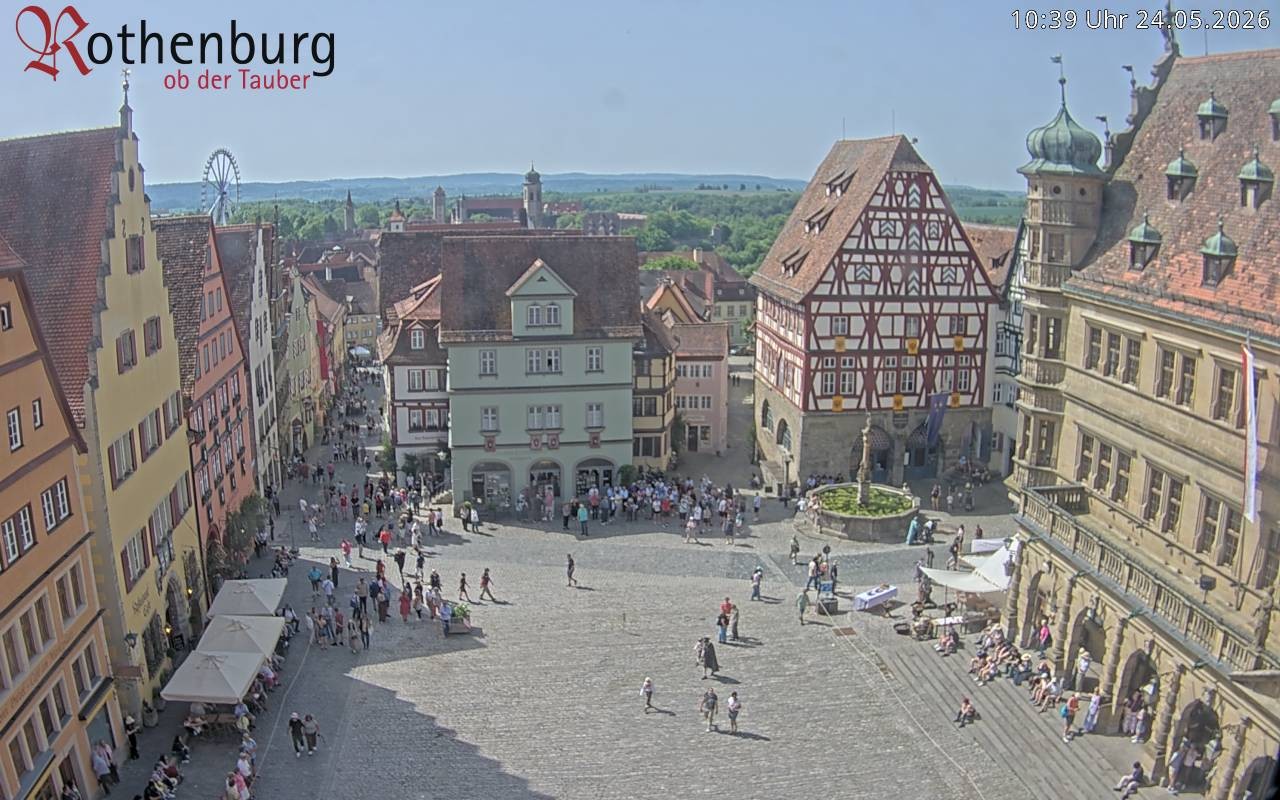 Archiv Foto Webcam Rothenburg ob der Tauber - Marktplatz