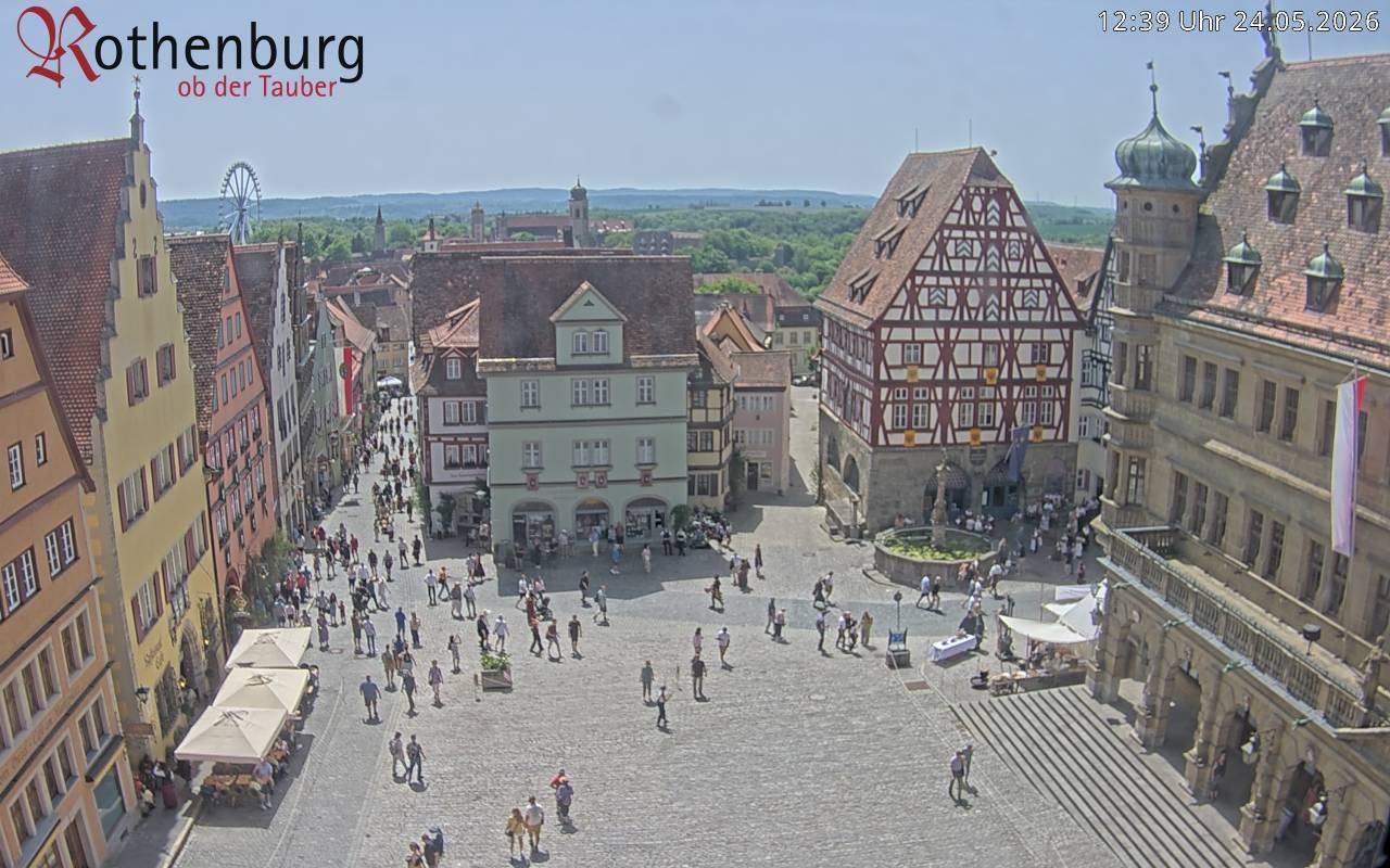 Archiv Foto Webcam Rothenburg ob der Tauber - Marktplatz