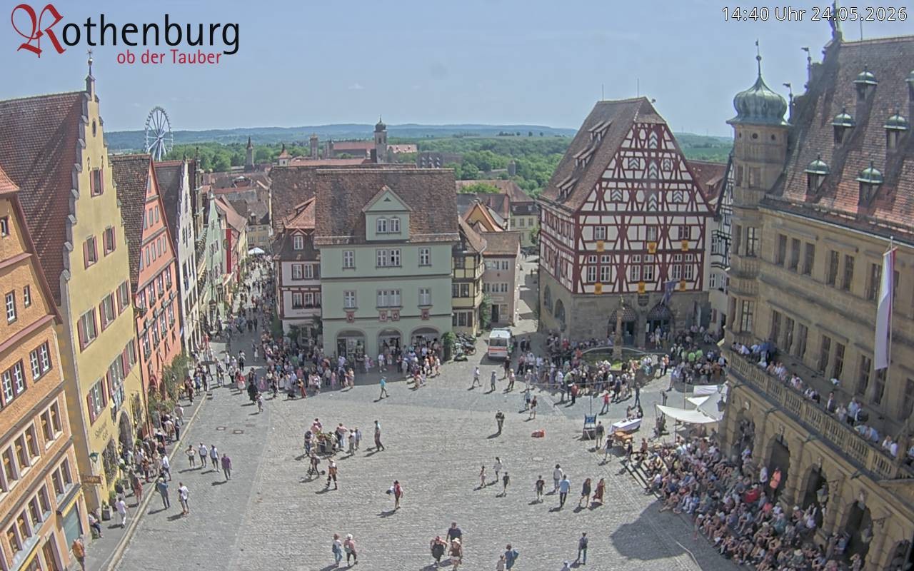 Archiv Foto Webcam Rothenburg ob der Tauber - Marktplatz