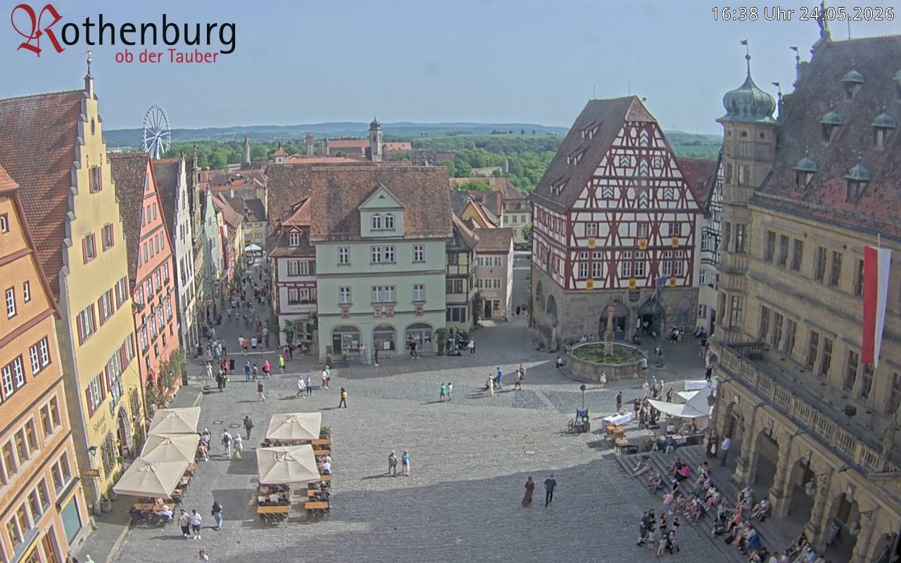Archiv Foto Webcam Rothenburg ob der Tauber - Marktplatz