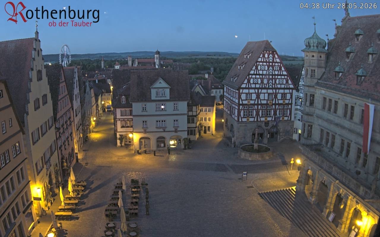 Archiv Foto Webcam Rothenburg ob der Tauber - Marktplatz