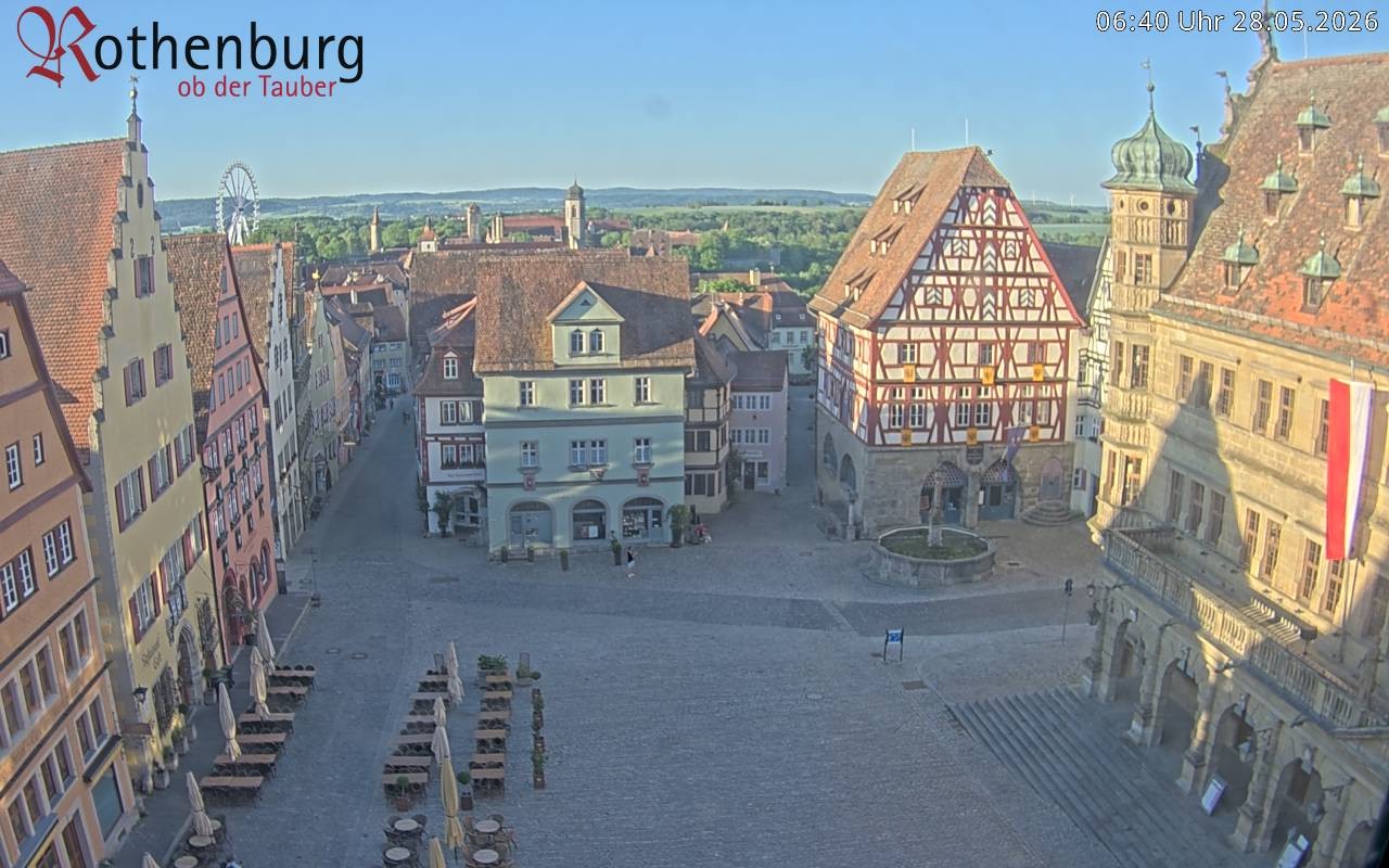 Archiv Foto Webcam Rothenburg ob der Tauber - Marktplatz