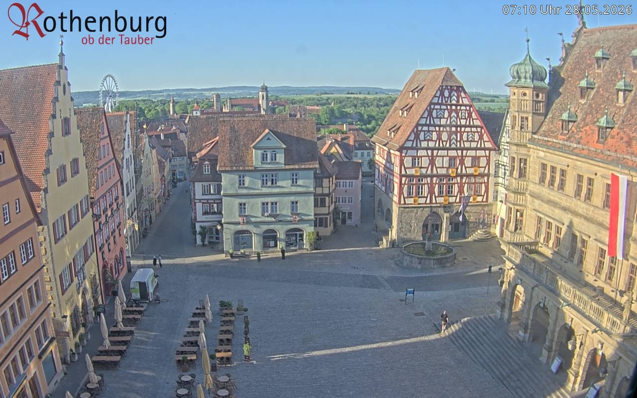 Archiv Foto Webcam Rothenburg ob der Tauber - Marktplatz