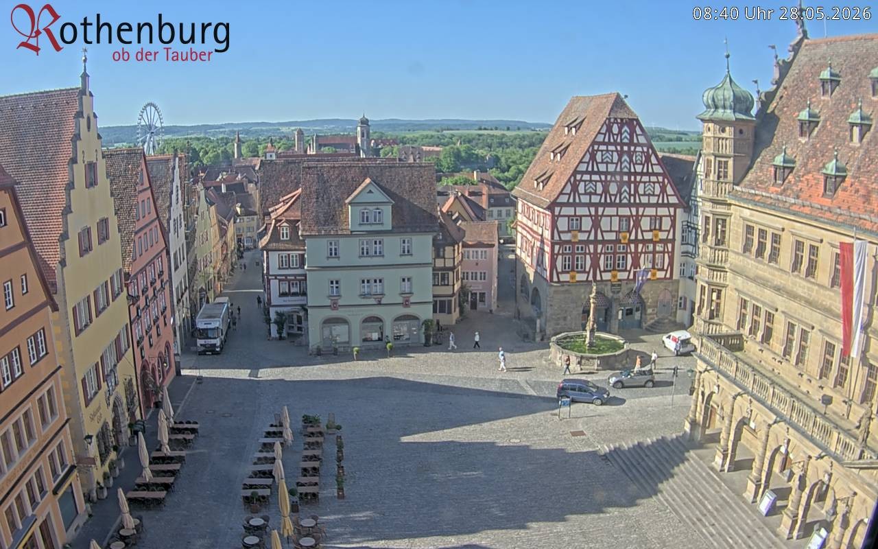 Archiv Foto Webcam Rothenburg ob der Tauber - Marktplatz