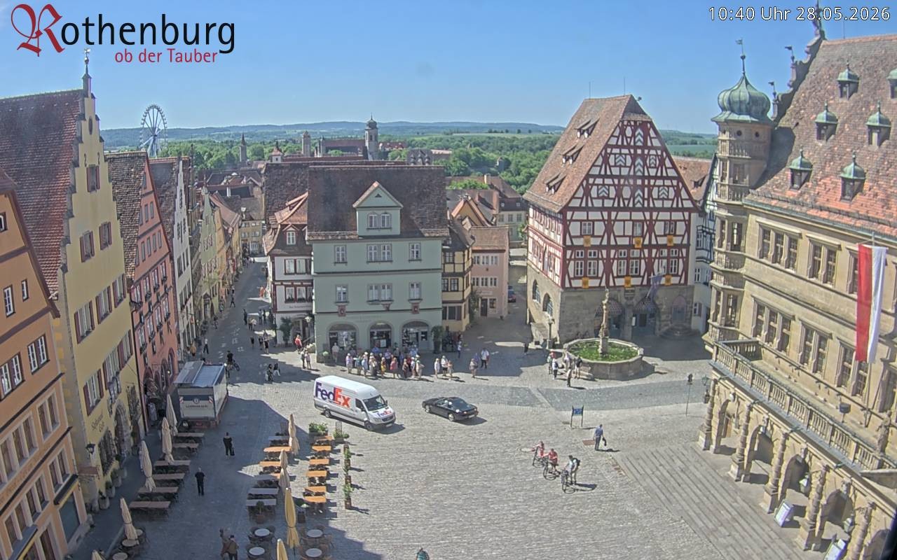 Archiv Foto Webcam Rothenburg ob der Tauber - Marktplatz