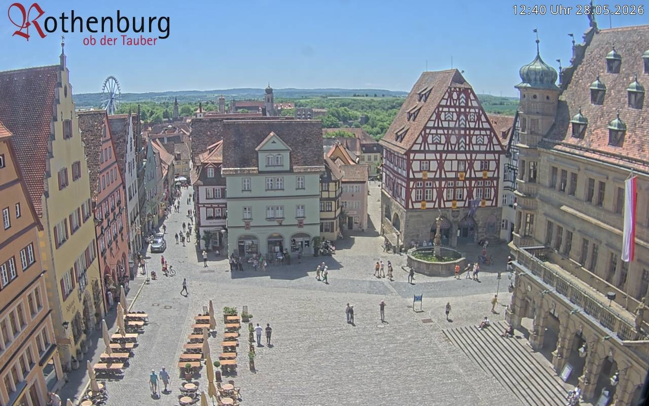 Archiv Foto Webcam Rothenburg ob der Tauber - Marktplatz