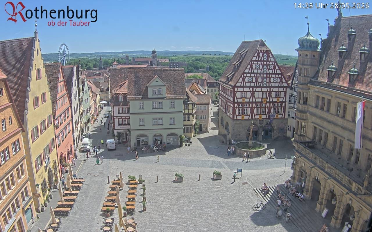Archiv Foto Webcam Rothenburg ob der Tauber - Marktplatz