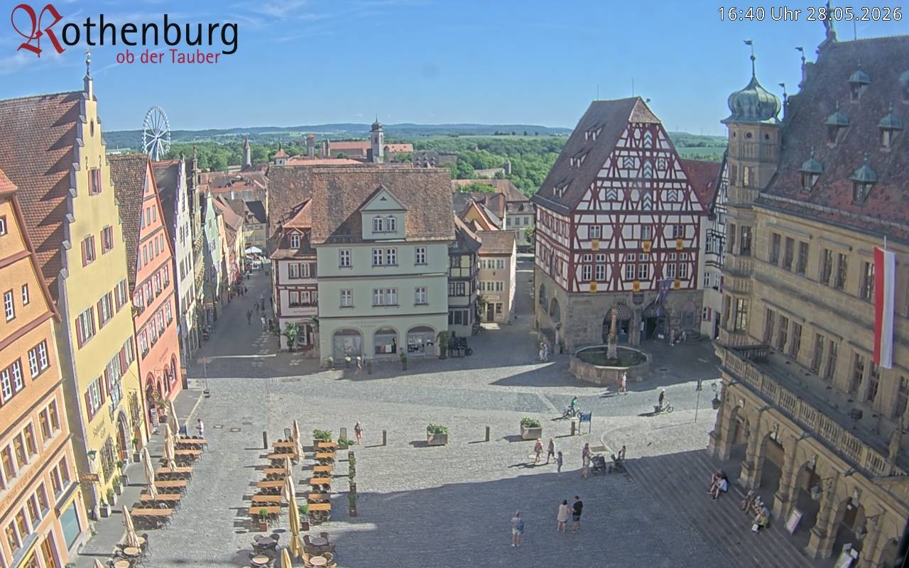 Archiv Foto Webcam Rothenburg ob der Tauber - Marktplatz