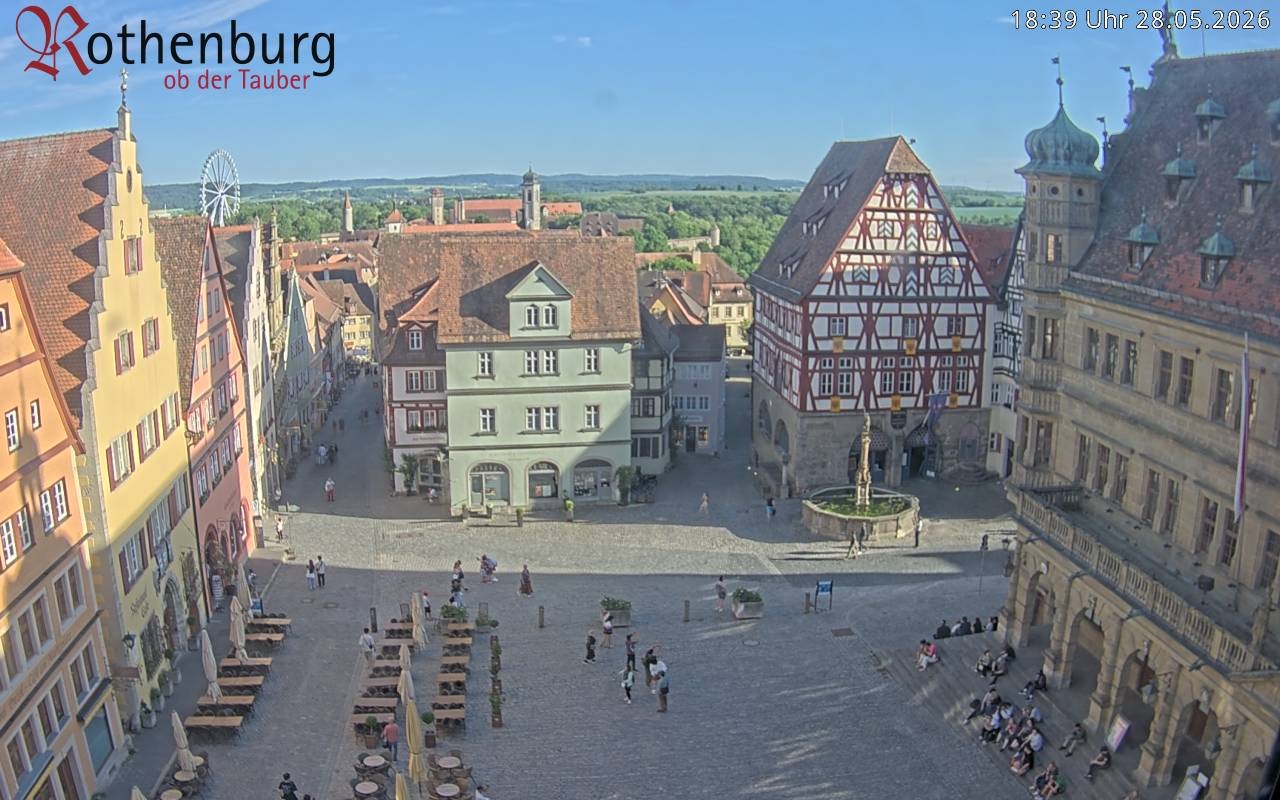 Archiv Foto Webcam Rothenburg ob der Tauber - Marktplatz