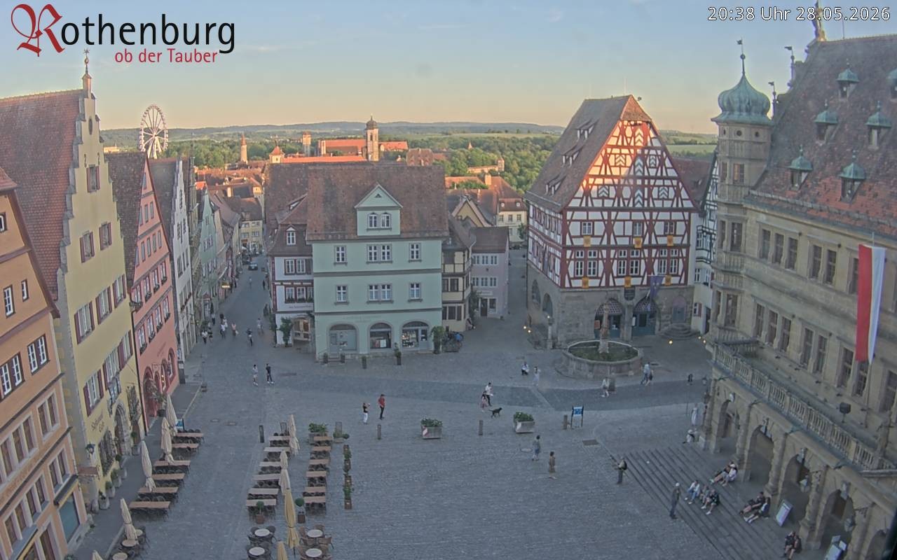 Archiv Foto Webcam Rothenburg ob der Tauber - Marktplatz