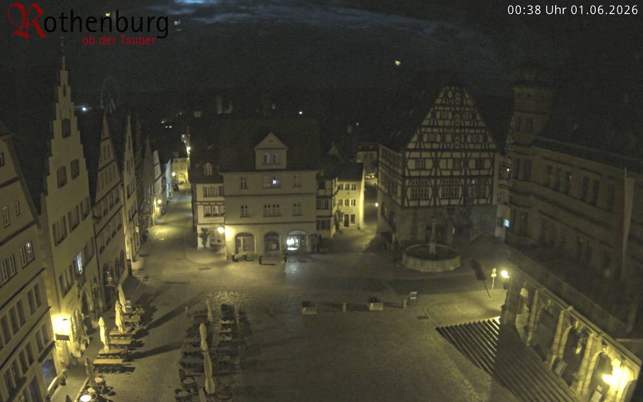 Archiv Foto Webcam Rothenburg ob der Tauber - Marktplatz