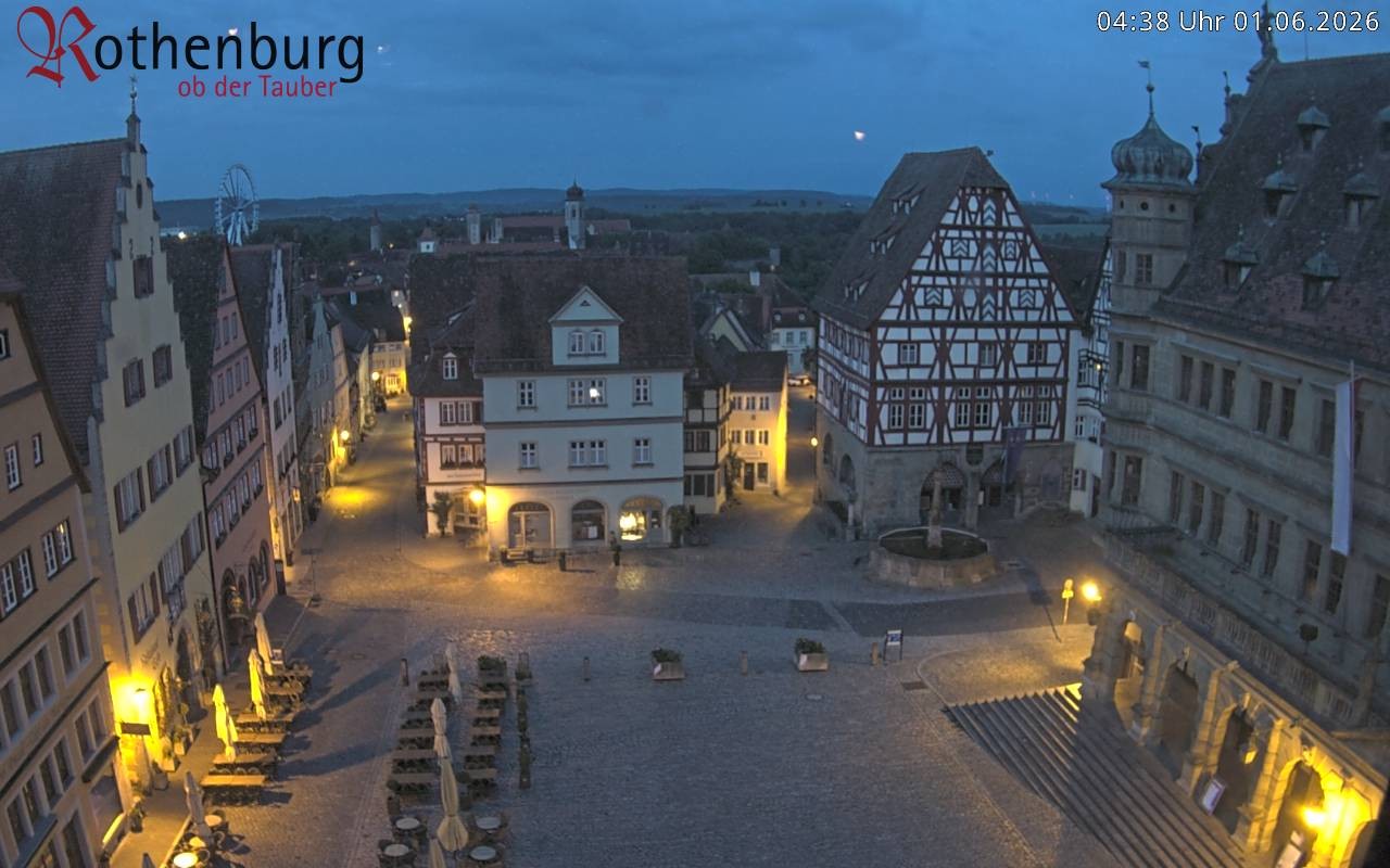 Archiv Foto Webcam Rothenburg ob der Tauber - Marktplatz