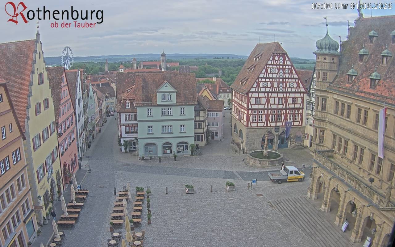 Archiv Foto Webcam Rothenburg ob der Tauber - Marktplatz