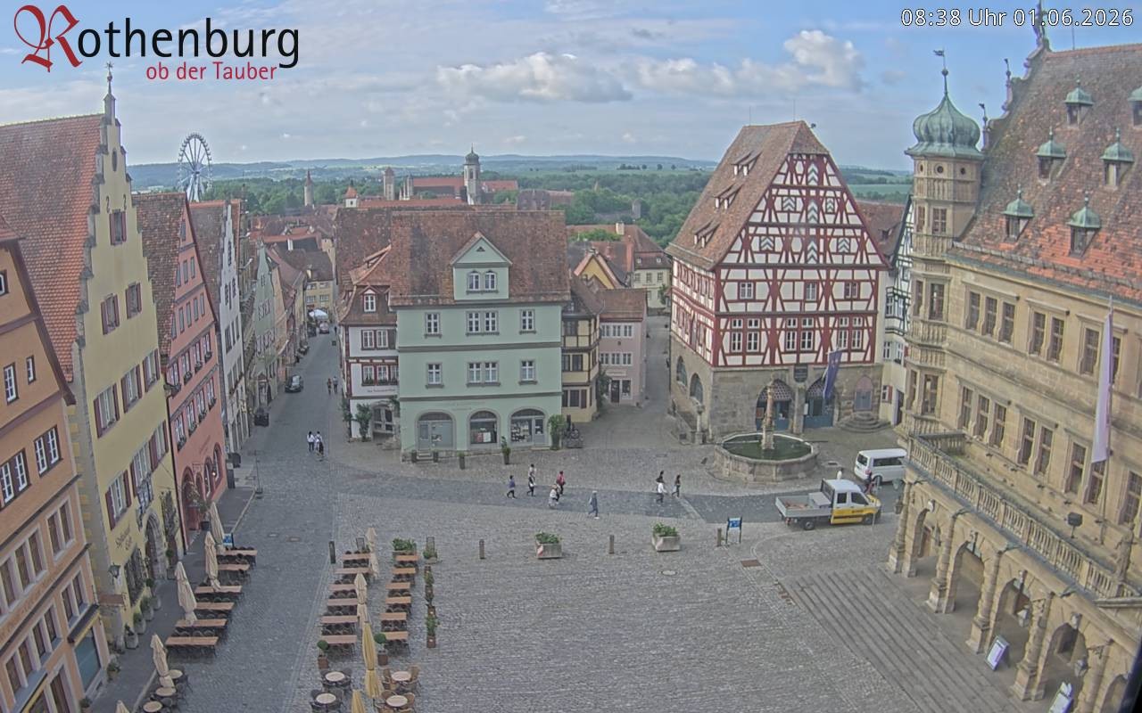 Archiv Foto Webcam Rothenburg ob der Tauber - Marktplatz