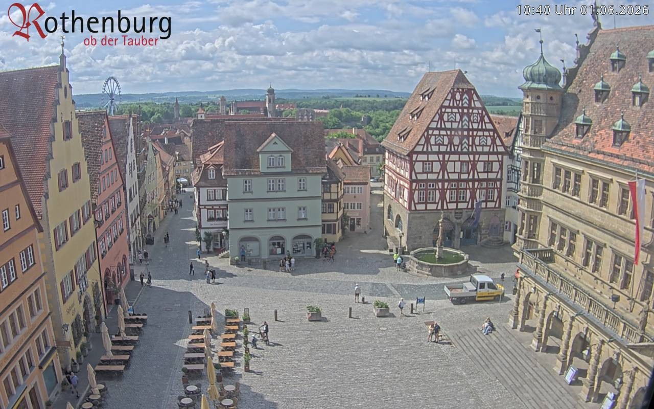Archiv Foto Webcam Rothenburg ob der Tauber - Marktplatz