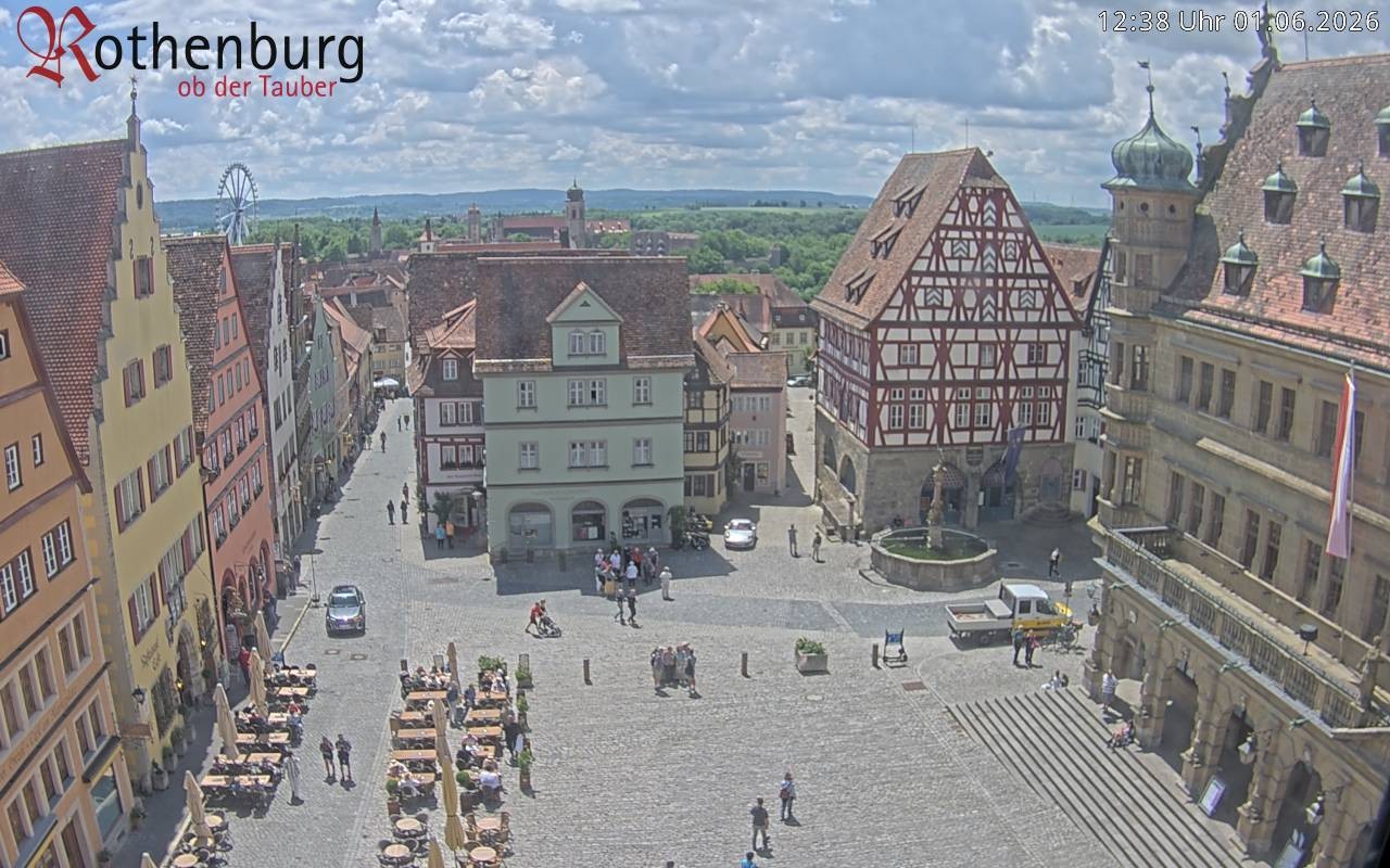 Archiv Foto Webcam Rothenburg ob der Tauber - Marktplatz