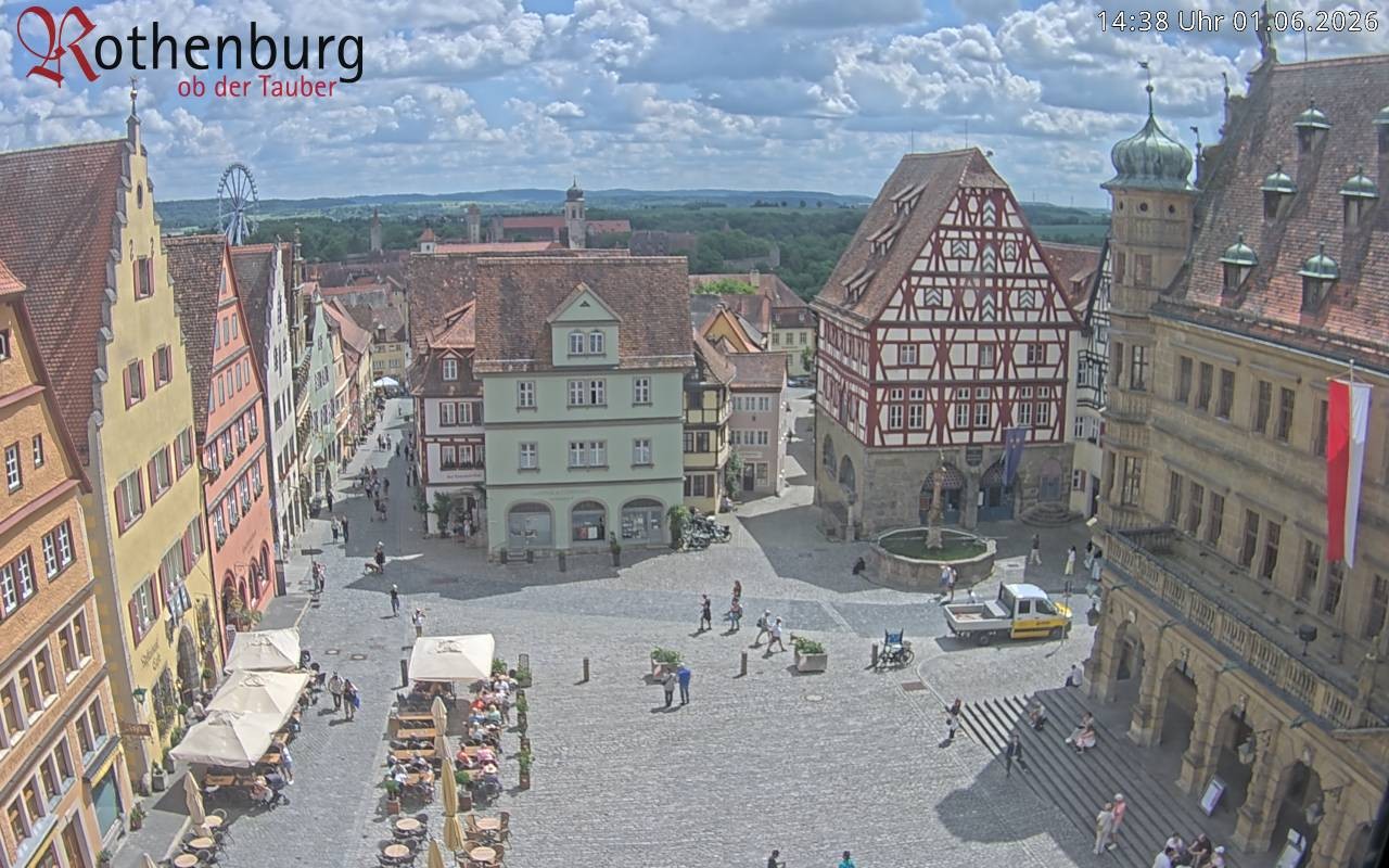 Archiv Foto Webcam Rothenburg ob der Tauber - Marktplatz