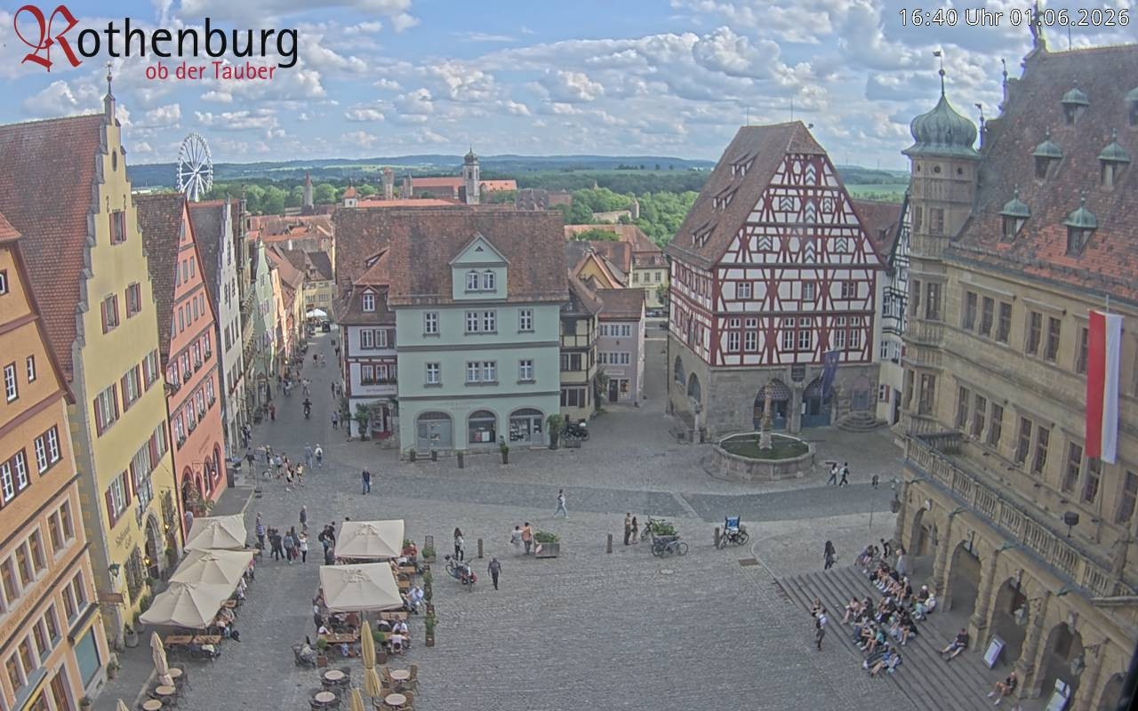 Archiv Foto Webcam Rothenburg ob der Tauber - Marktplatz