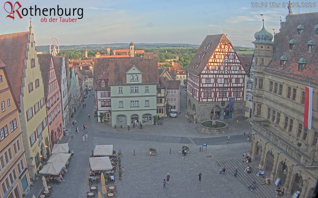 Archiv Foto Webcam Rothenburg ob der Tauber - Marktplatz