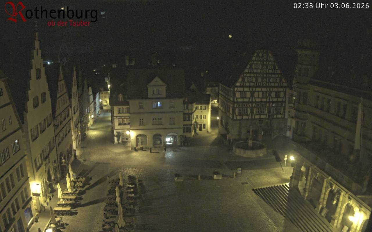 Archiv Foto Webcam Rothenburg ob der Tauber - Marktplatz
