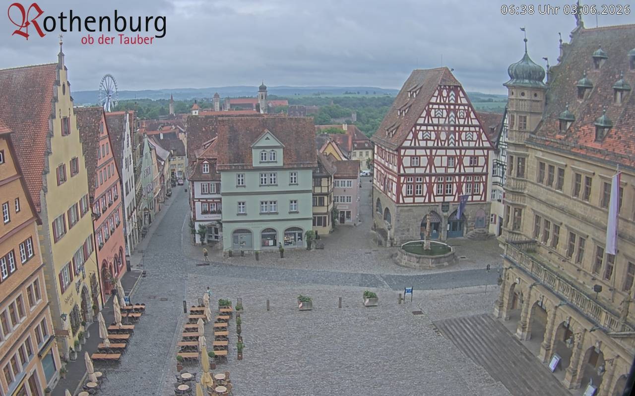 Archiv Foto Webcam Rothenburg ob der Tauber - Marktplatz