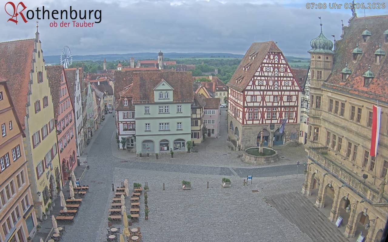 Archiv Foto Webcam Rothenburg ob der Tauber - Marktplatz