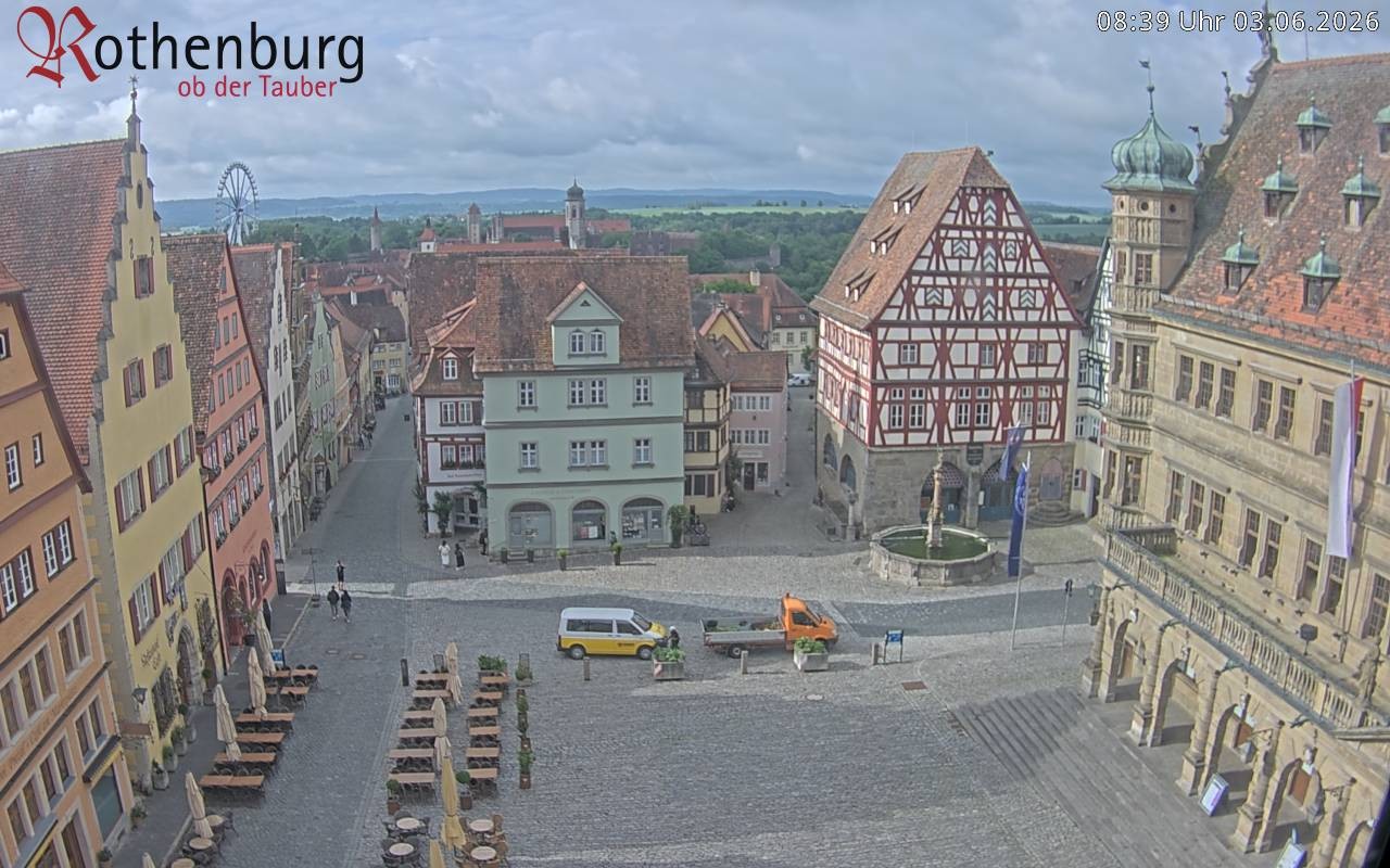 Archiv Foto Webcam Rothenburg ob der Tauber - Marktplatz