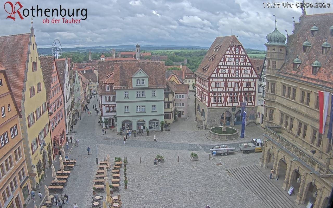 Archiv Foto Webcam Rothenburg ob der Tauber - Marktplatz