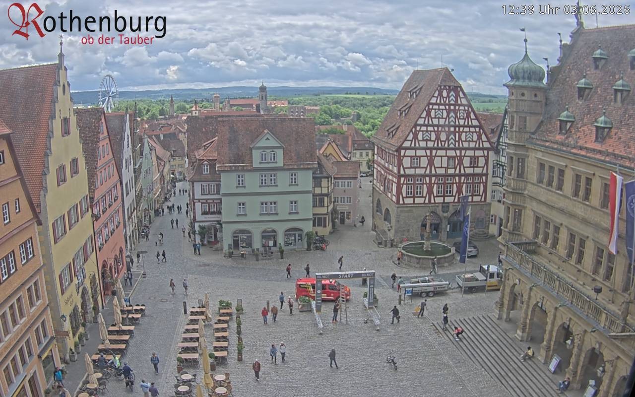 Archiv Foto Webcam Rothenburg ob der Tauber - Marktplatz