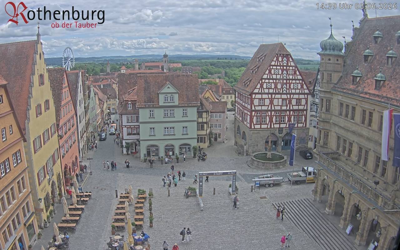 Archiv Foto Webcam Rothenburg ob der Tauber - Marktplatz