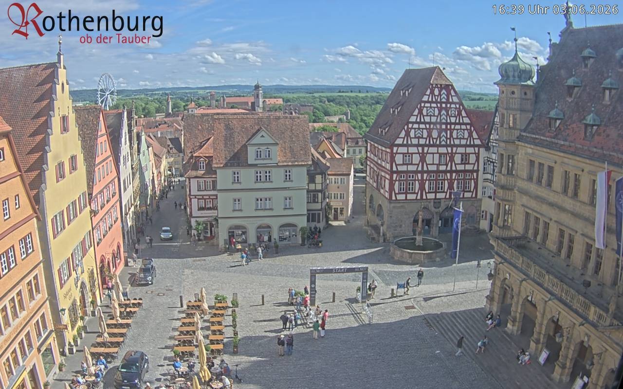 Archiv Foto Webcam Rothenburg ob der Tauber - Marktplatz
