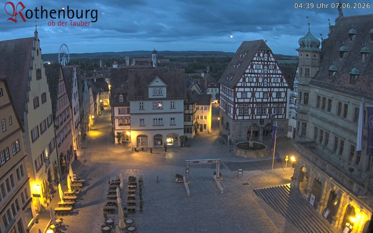 Archived image Webcam Rothenburg ob der Tauber - Market Square