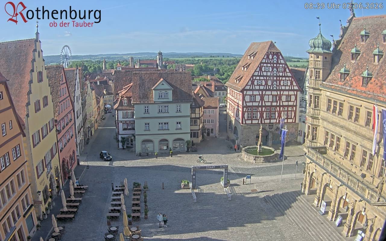 Archived image Webcam Rothenburg ob der Tauber - Market Square
