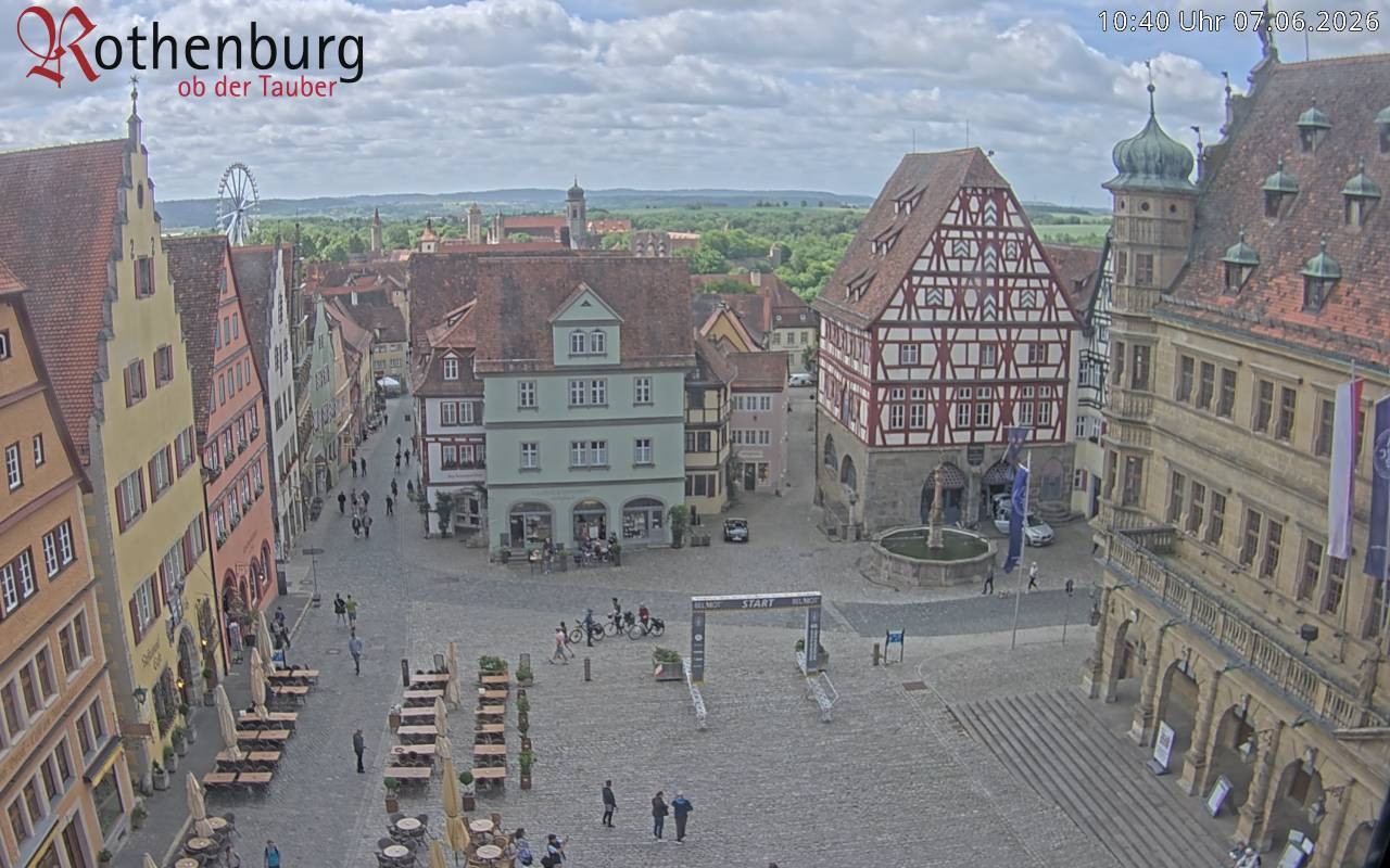 Archived image Webcam Rothenburg ob der Tauber - Market Square