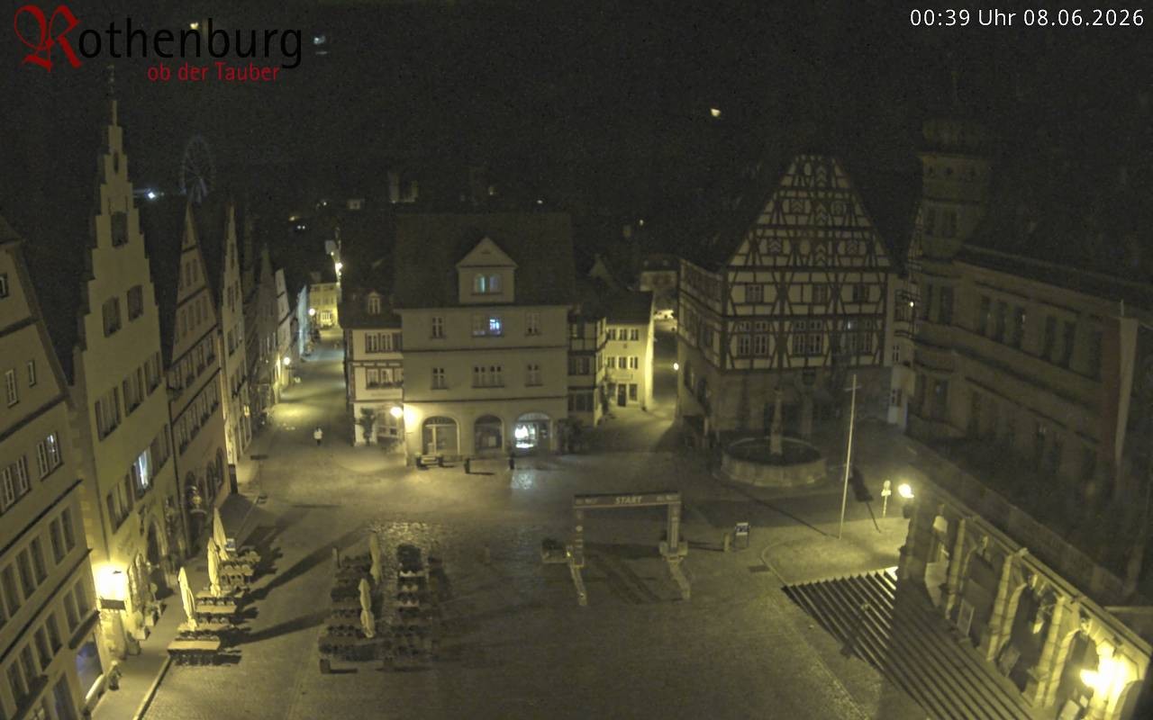 Archiv Foto Webcam Rothenburg ob der Tauber - Marktplatz