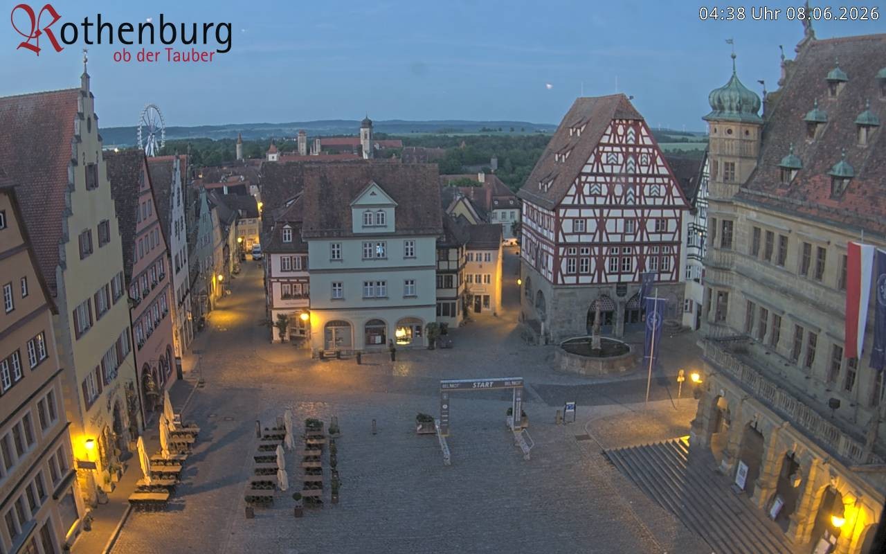 Archiv Foto Webcam Rothenburg ob der Tauber - Marktplatz
