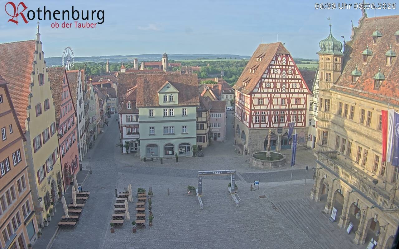 Archiv Foto Webcam Rothenburg ob der Tauber - Marktplatz