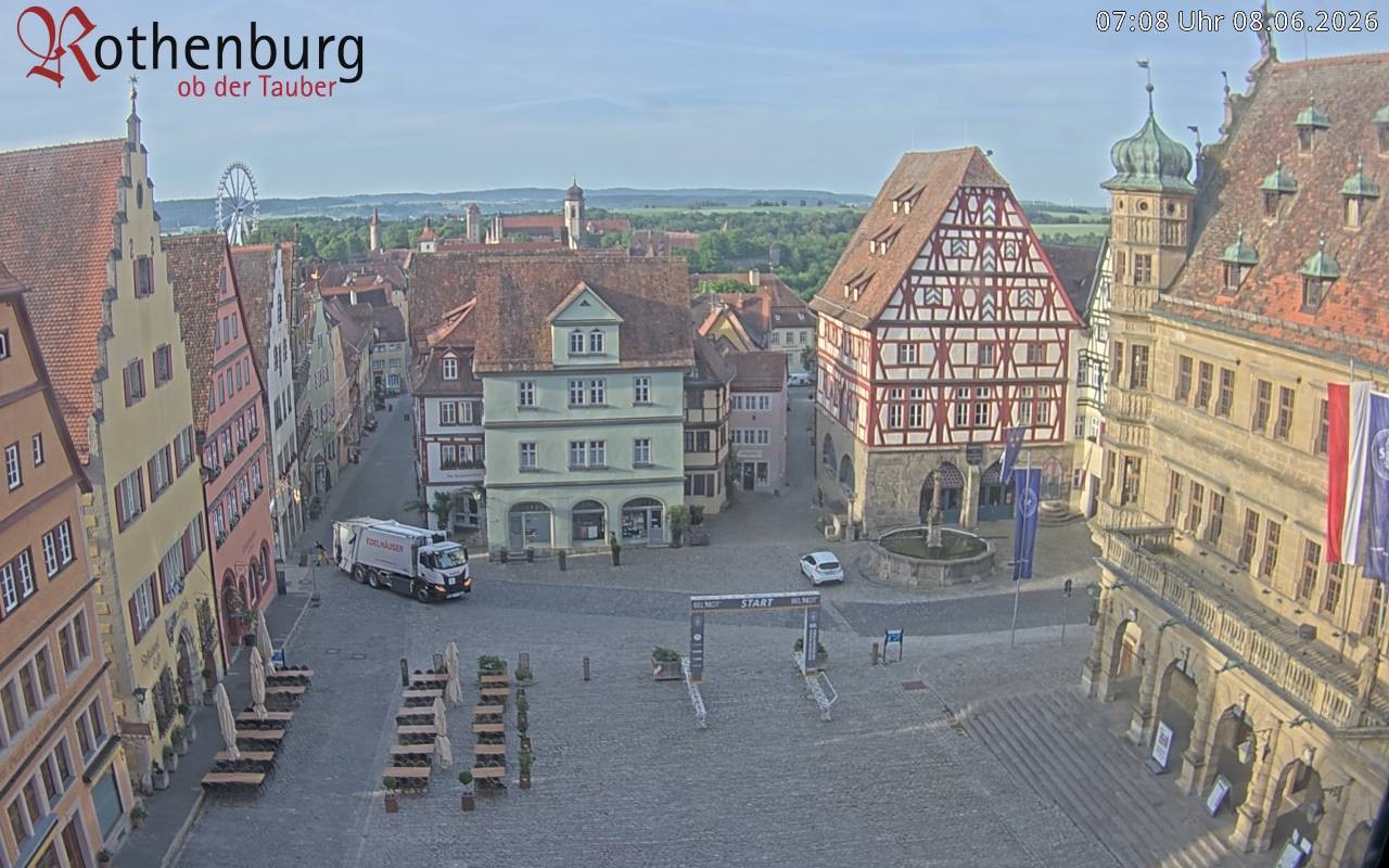 Archiv Foto Webcam Rothenburg ob der Tauber - Marktplatz