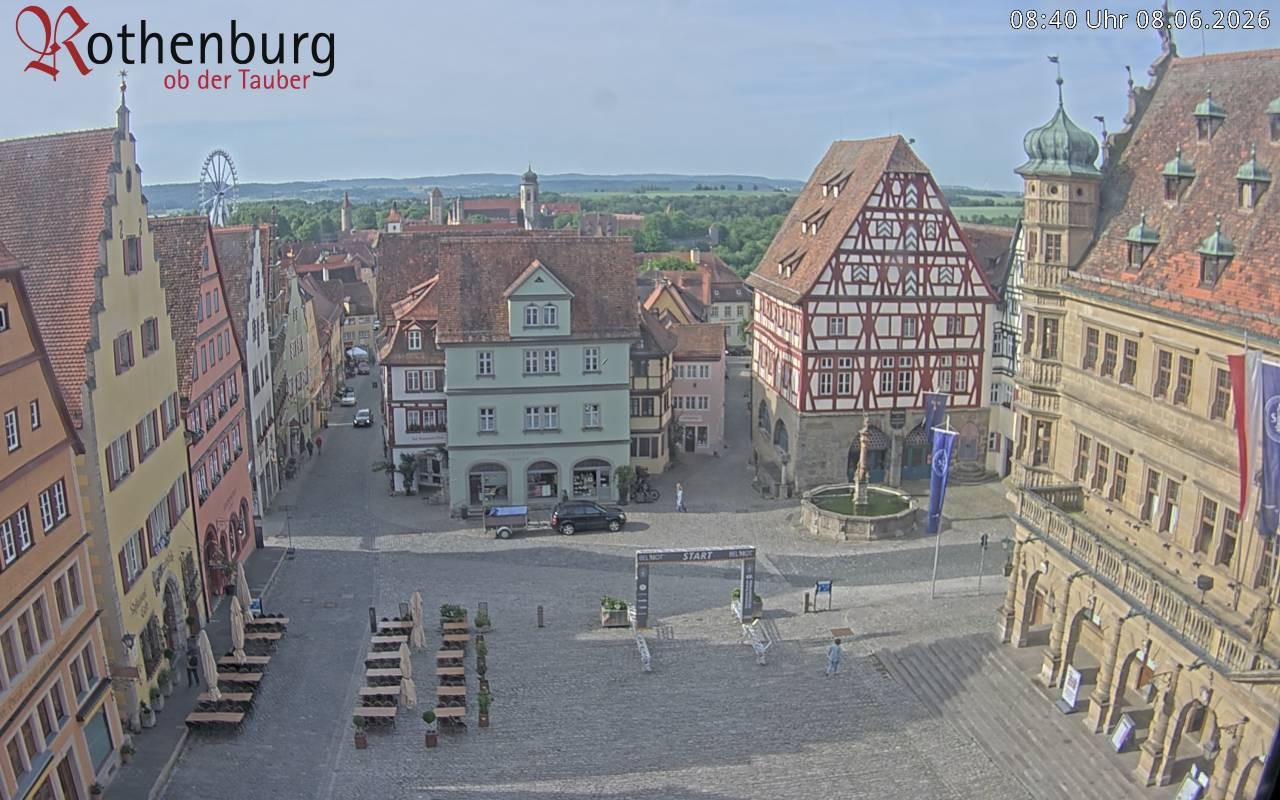 Archiv Foto Webcam Rothenburg ob der Tauber - Marktplatz