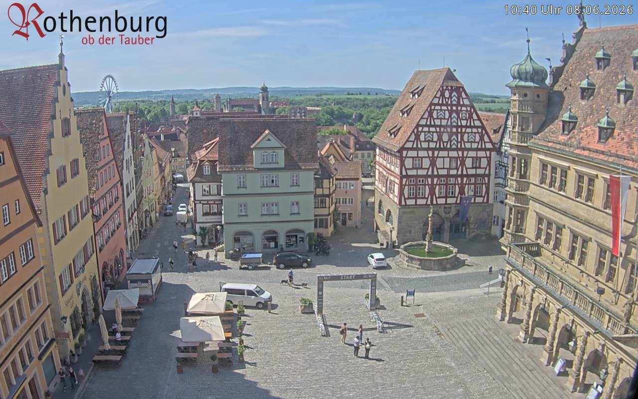 Archiv Foto Webcam Rothenburg ob der Tauber - Marktplatz