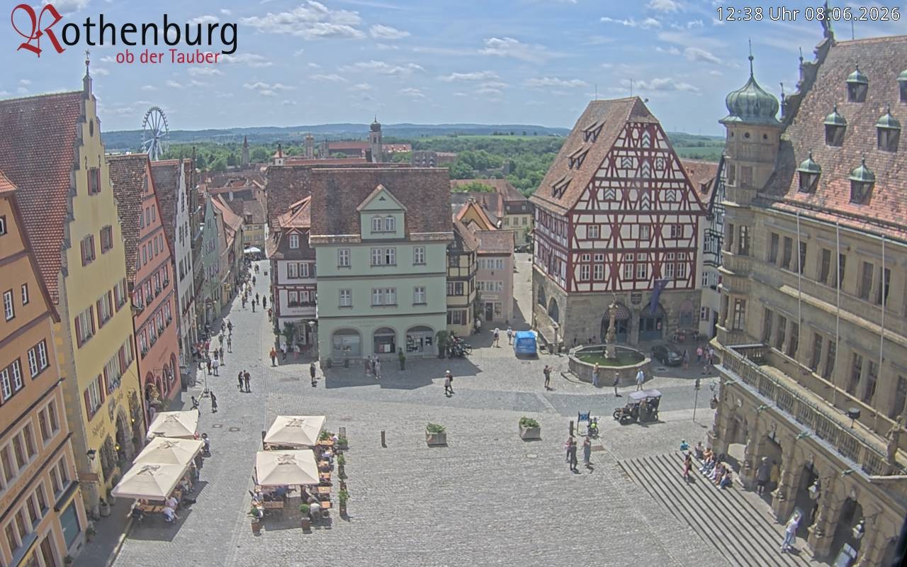 Archiv Foto Webcam Rothenburg ob der Tauber - Marktplatz