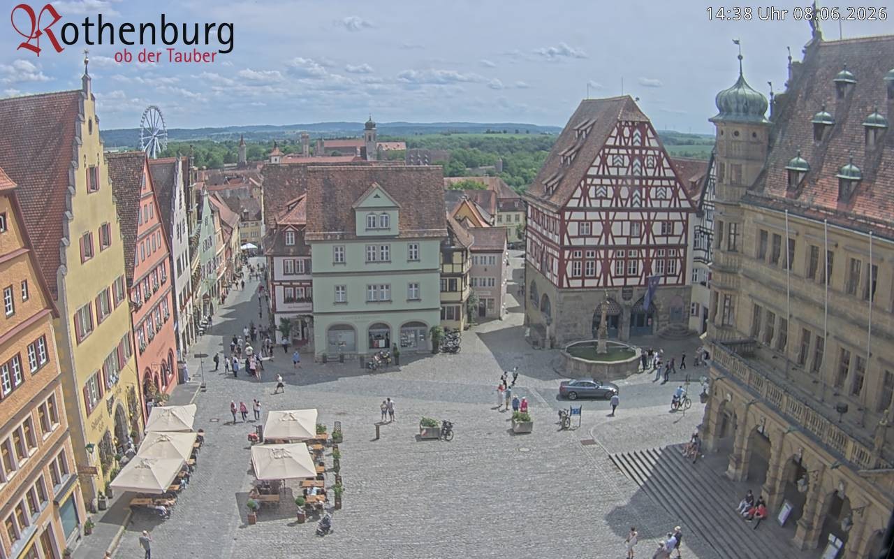 Archiv Foto Webcam Rothenburg ob der Tauber - Marktplatz