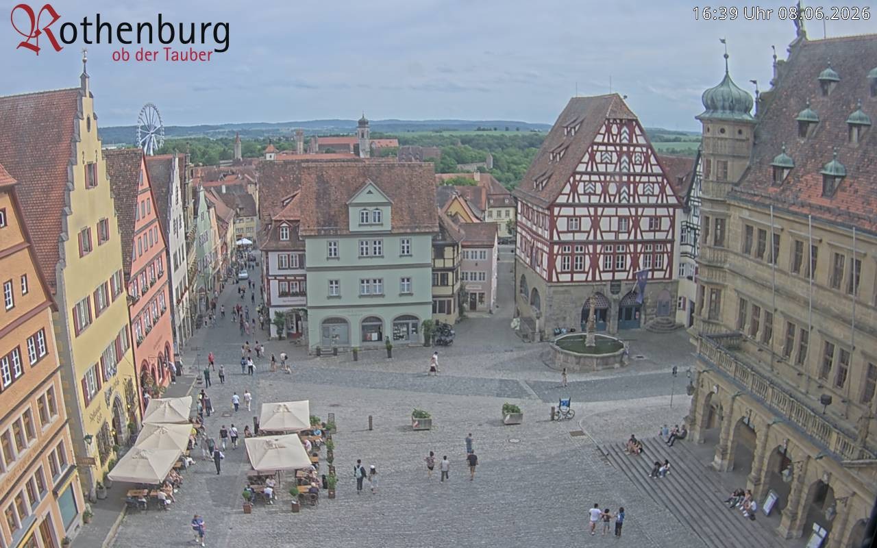 Archiv Foto Webcam Rothenburg ob der Tauber - Marktplatz