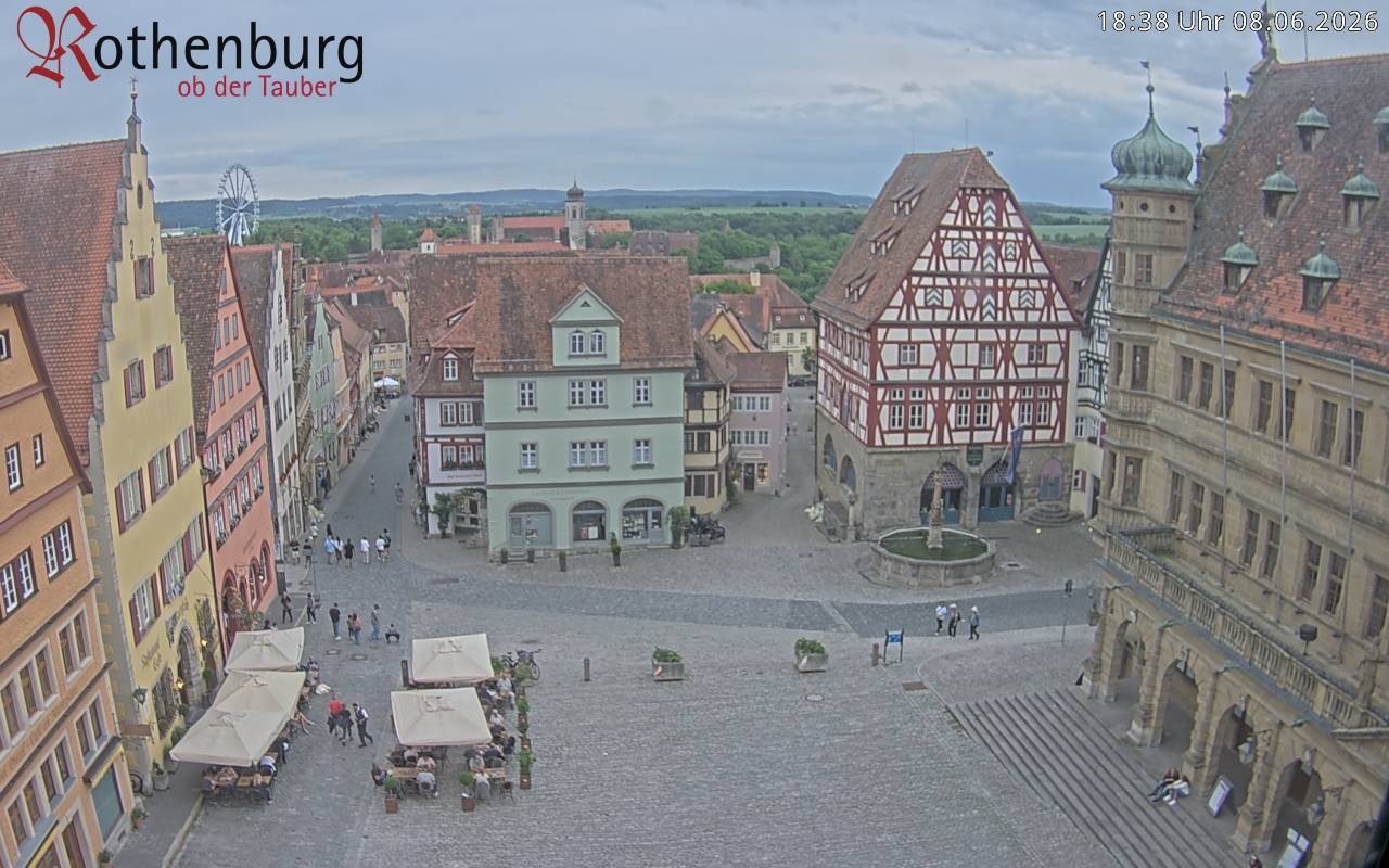 Archiv Foto Webcam Rothenburg ob der Tauber - Marktplatz