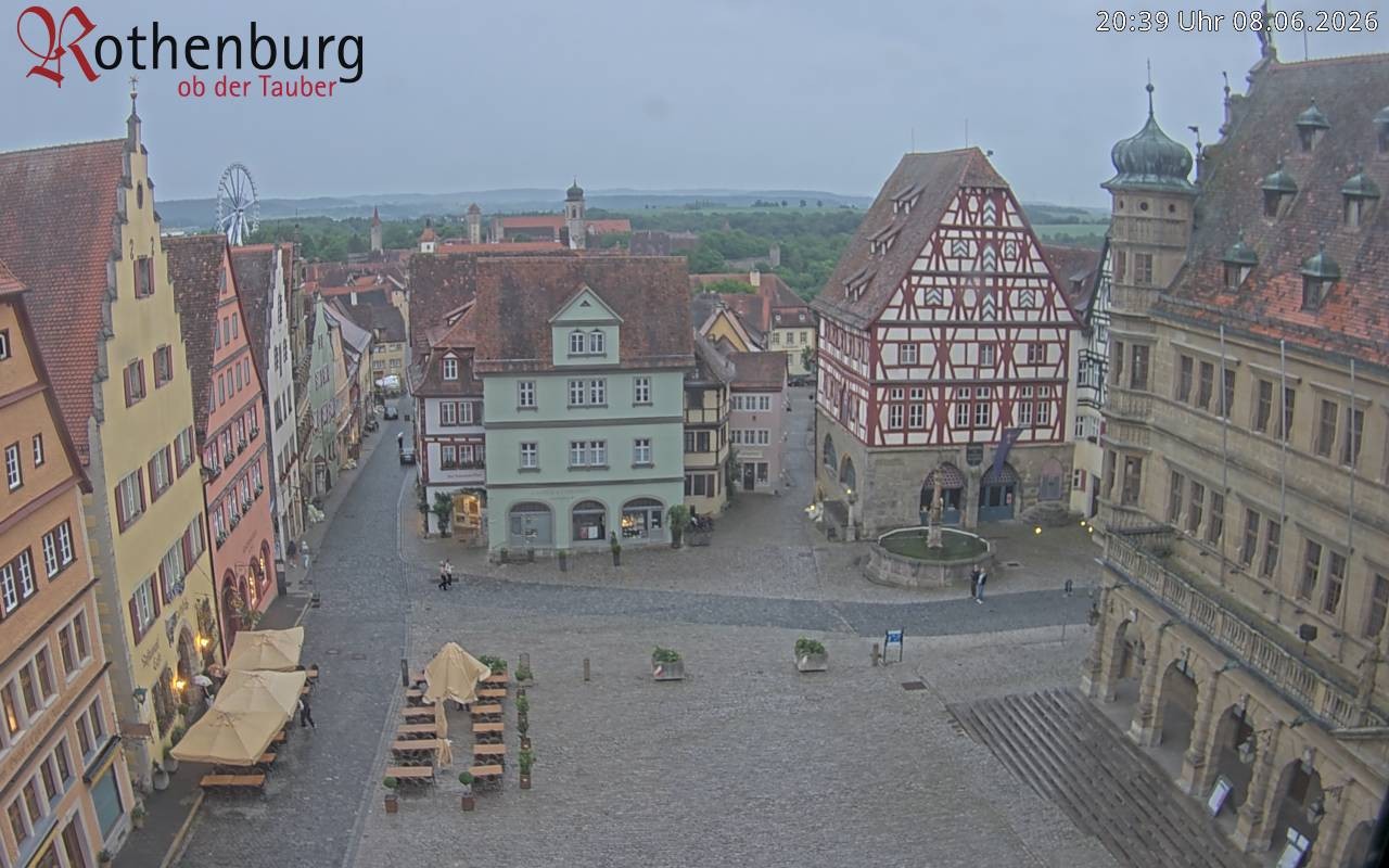 Archiv Foto Webcam Rothenburg ob der Tauber - Marktplatz