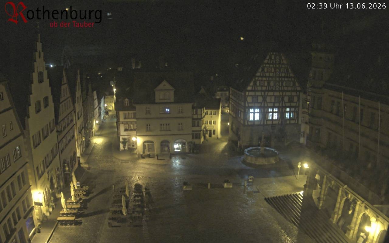 Archiv Foto Webcam Rothenburg ob der Tauber - Marktplatz